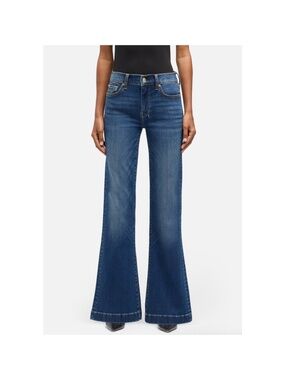 7 For All Mankind Dojo Jean 30" Inseam Slim Illusion Medium Melrose Women's 31